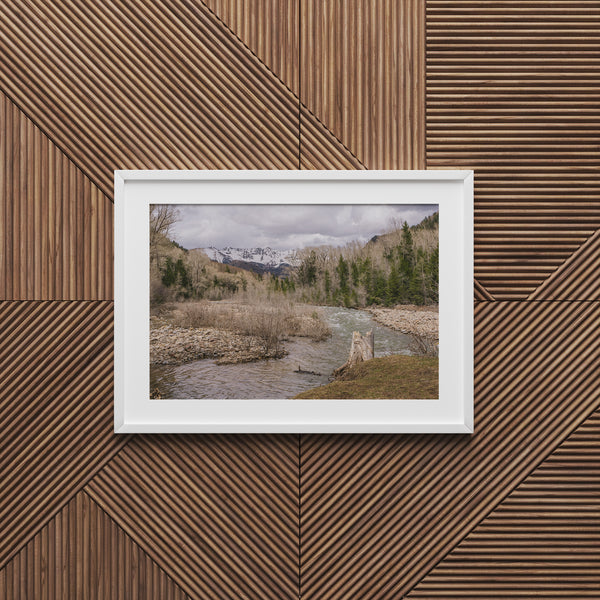 Springtime Mountain River View Photo Print | Canvas -