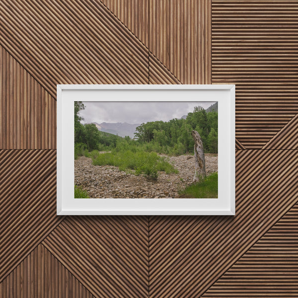 Summertime Mountain River View Photo Print | Canvas -