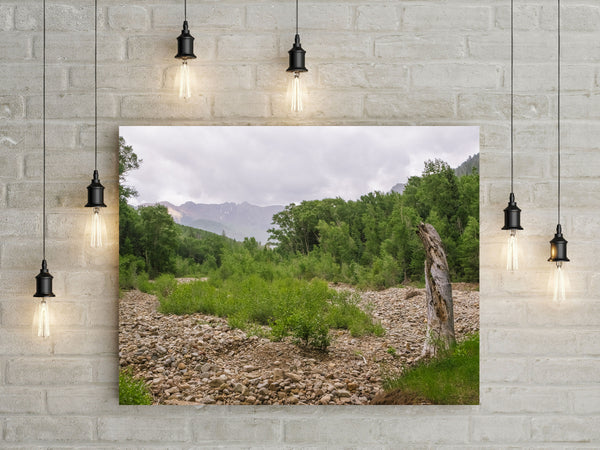 Summertime Mountain River View Photo Print | Canvas -