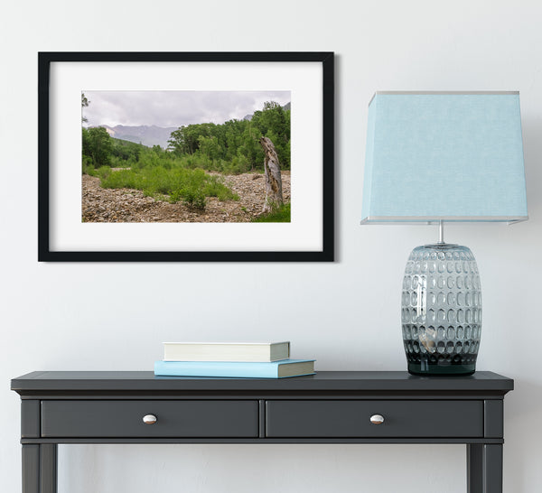 Summertime Mountain River View Photo Print | Canvas -