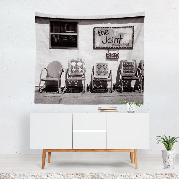 New Orleans Americana BBQ Wall Tapestry - 60x51 - Decorative