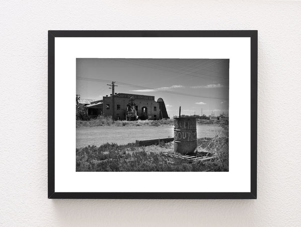Abandoned Sawmill Black and White Photo Print Alamogordo New