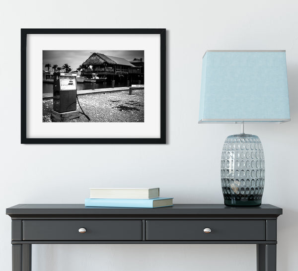 Coco Marina Cocodrie Louisiana Black and White Photo Print -