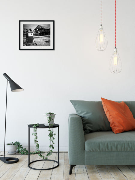 Coco Marina Cocodrie Louisiana Black and White Photo Print -