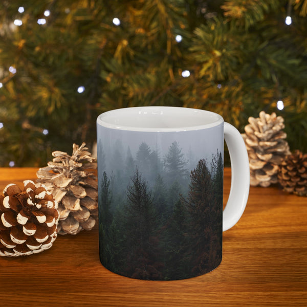 Monday Morning Foggy Forest Coffee Mug - Mugs