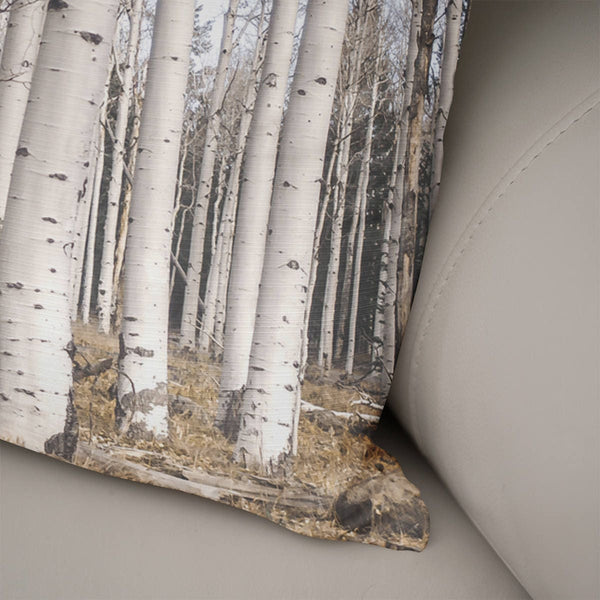 Trees Of Reason Birch Forest Throw Pillow Cover Rustic