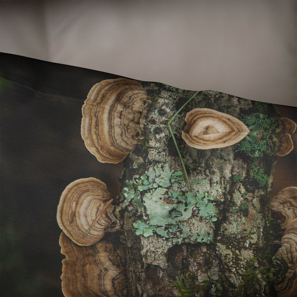 Turkey Tail Mushroom Throw Pillow Cover Woodland Decor -