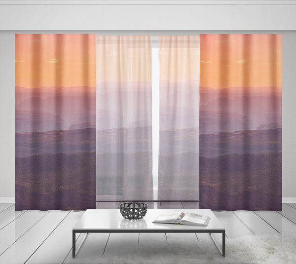 Grand Canyon Sunset Window Curtains 50x84 Sheer or Blackout
