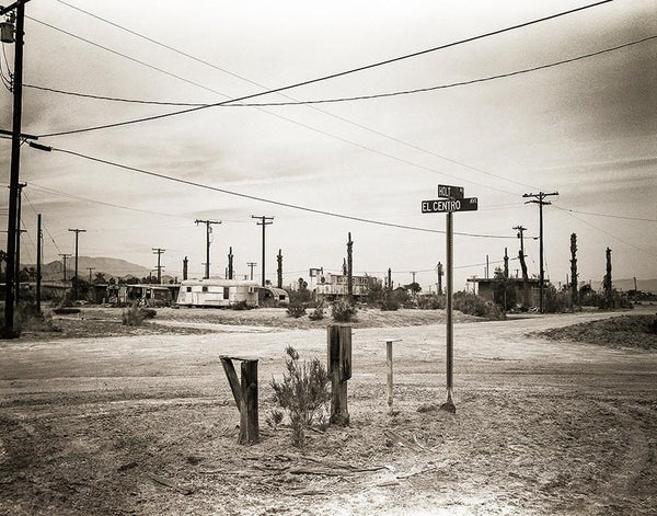 El Centro and Holt Salton Sea City California Black White