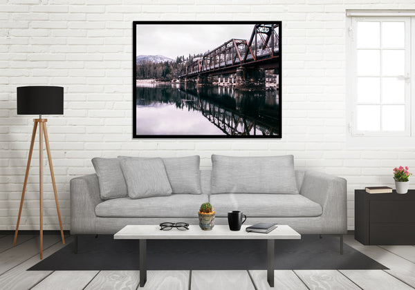 Train Bridge Reflected Railroad Trestle Photography