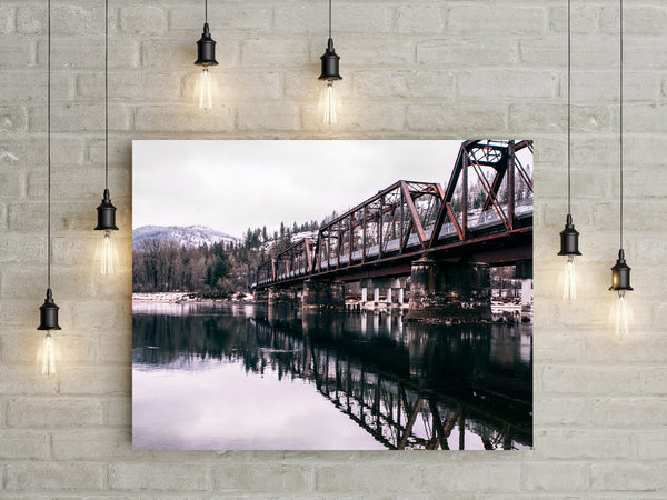 Train Bridge Reflected Railroad Trestle Photography