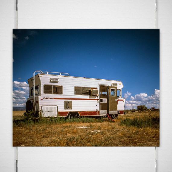Timeless Beauty Desert Photography Vintage RV in the Utah -
