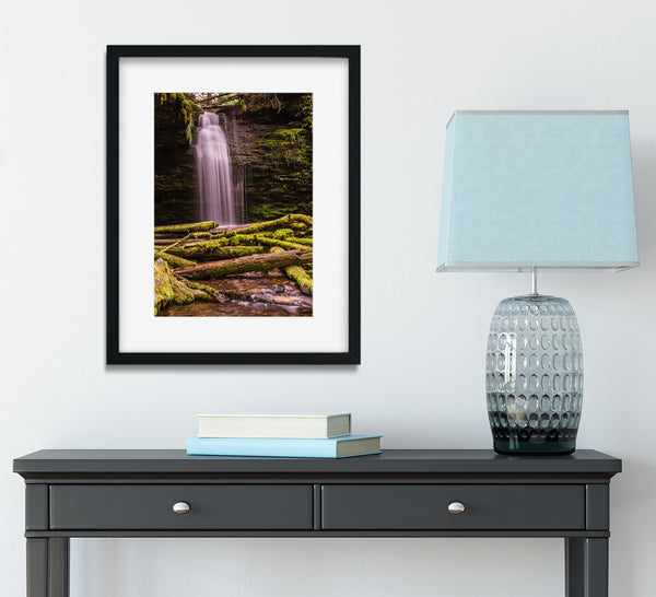 Mossy Waterfall Scene Pacific Northwest Nature Photography