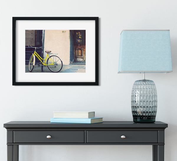 Yellow Schwinn Photo Print French Quarter New Orleans