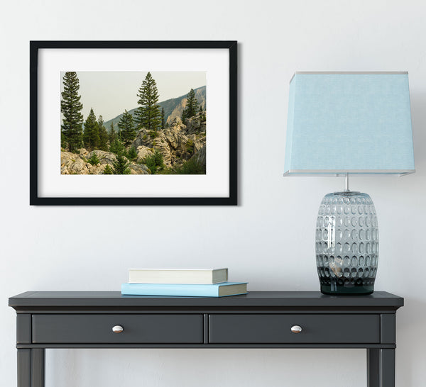 Yellowstone Photo Print Rocky Mountainside Nature