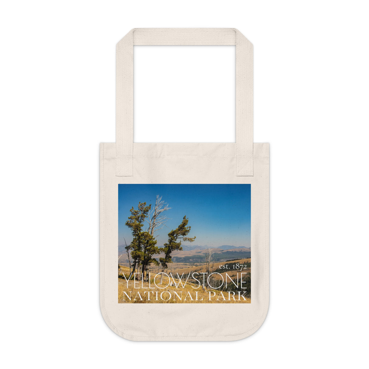 Yellostone National Park Organic Canvas Tote Bag
