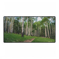Forest Aspen Path Desk Mat - Large Gaming/Office Mousepad