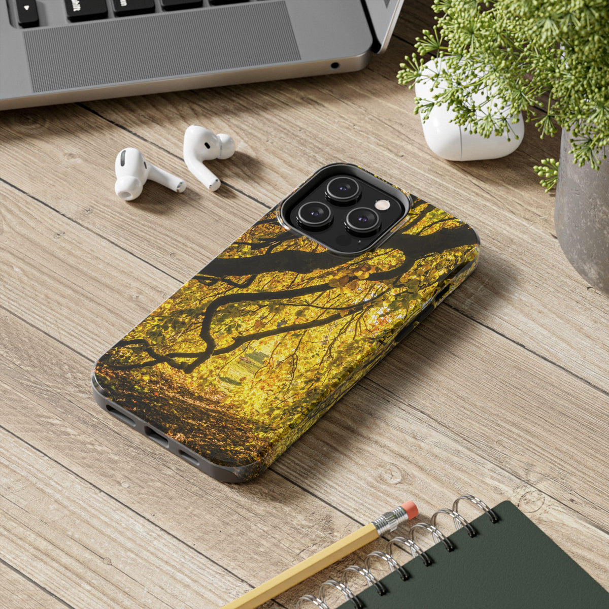 Yellow Leaves, Autumn Canopy Tough Phone Case - iPhone/Galaxy