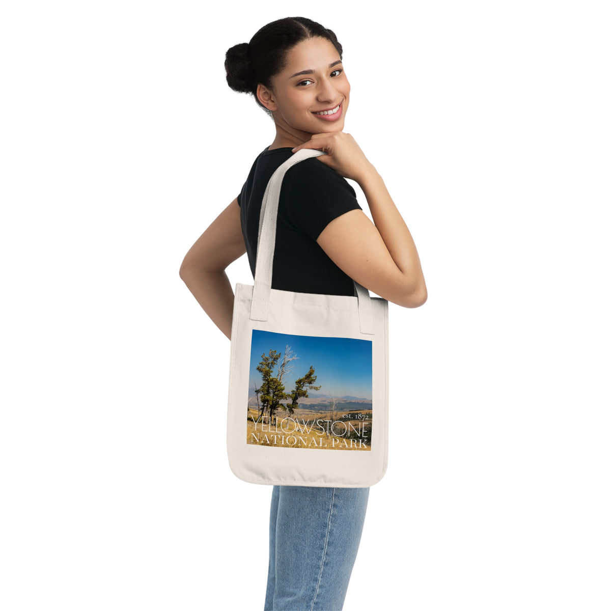 Yellostone National Park Organic Canvas Tote Bag
