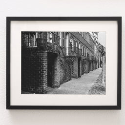 Savannah Georgia Street Photography, Black and White Row House Print