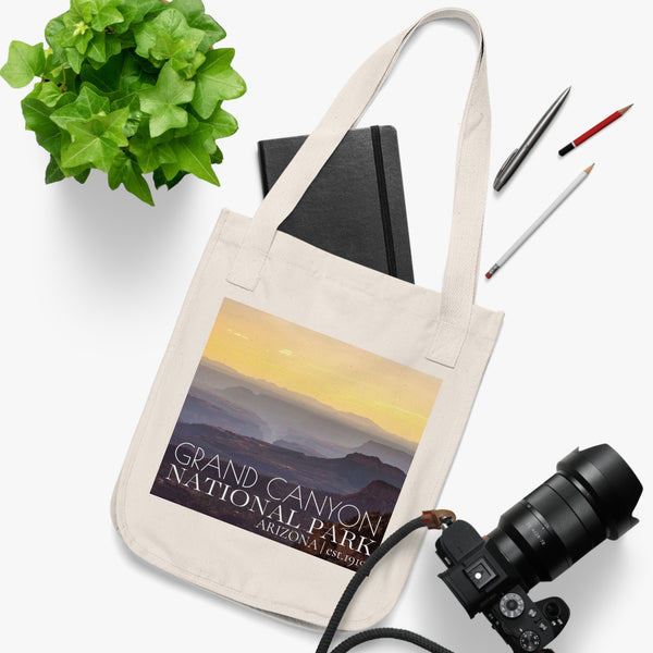 Grand Canyon Sunset Organic Canvas Tote Bag