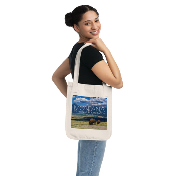 Montana National Bison Range Organic Canvas Tote Bag