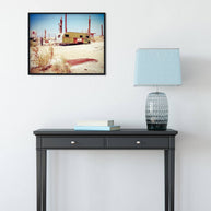 Retro Trailer Art Print, Salton Sea Photography, California Desert