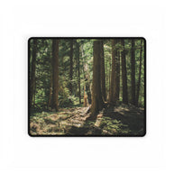 Cedar Forest Desk Mat — Large Nature Mouse Pad for Office & Gaming