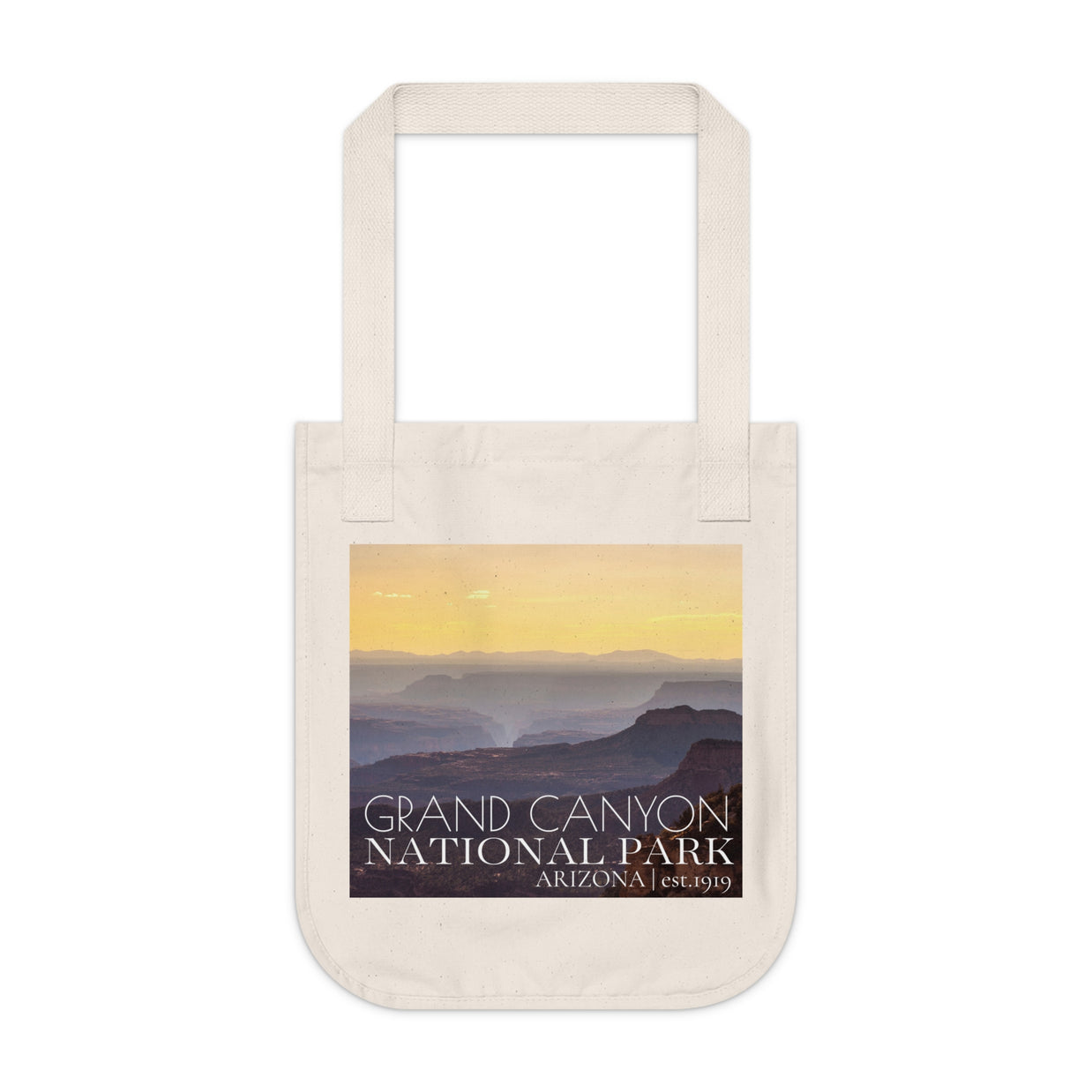 Grand Canyon Sunset Organic Canvas Tote Bag