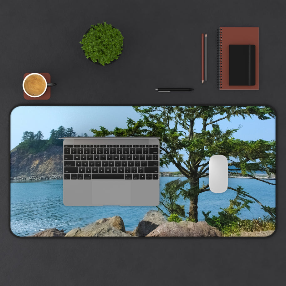 LaPush Washington Coastal Desk Mat - Pacific Northwest Ocean Mouse Pad - Extended Nature Keyboard Mat - Scenic Beach Workspace Decor