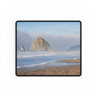 Pacific Beach Desk Mat — Coastal Haystack Rock Scenic Mouse Pad