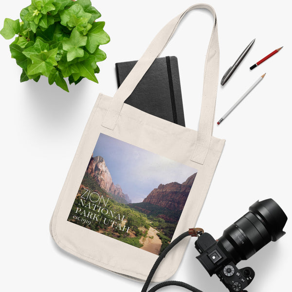 Zion National Park Organic Canvas Tote Bag