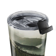 Misty Mountain Valley Forest Travel Mug 20oz | Scenic Nature Landscape Travel Cup