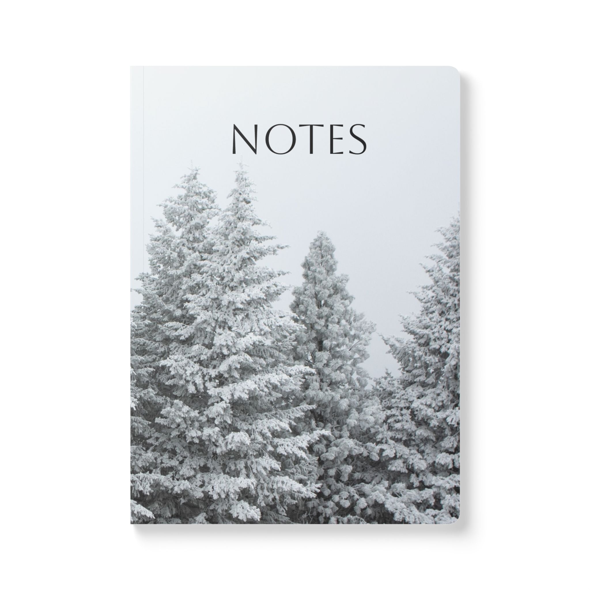 Winter Storm Pine Trees Softcover Notebook - 100 Pages
