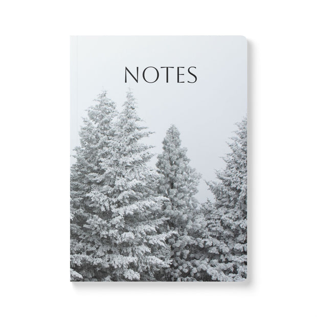 Winter Storm Pine Trees Softcover Notebook - 100 Pages