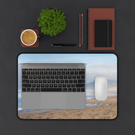 Haystack Rock Desk Mat - Oregon Coast Cannon Beach Mouse Pad - Extended Nature Keyboard Mat - Coastal Scenic Workspace Decor