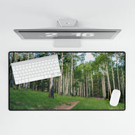 Forest Aspen Path Desk Mat - Large Gaming/Office Mousepad