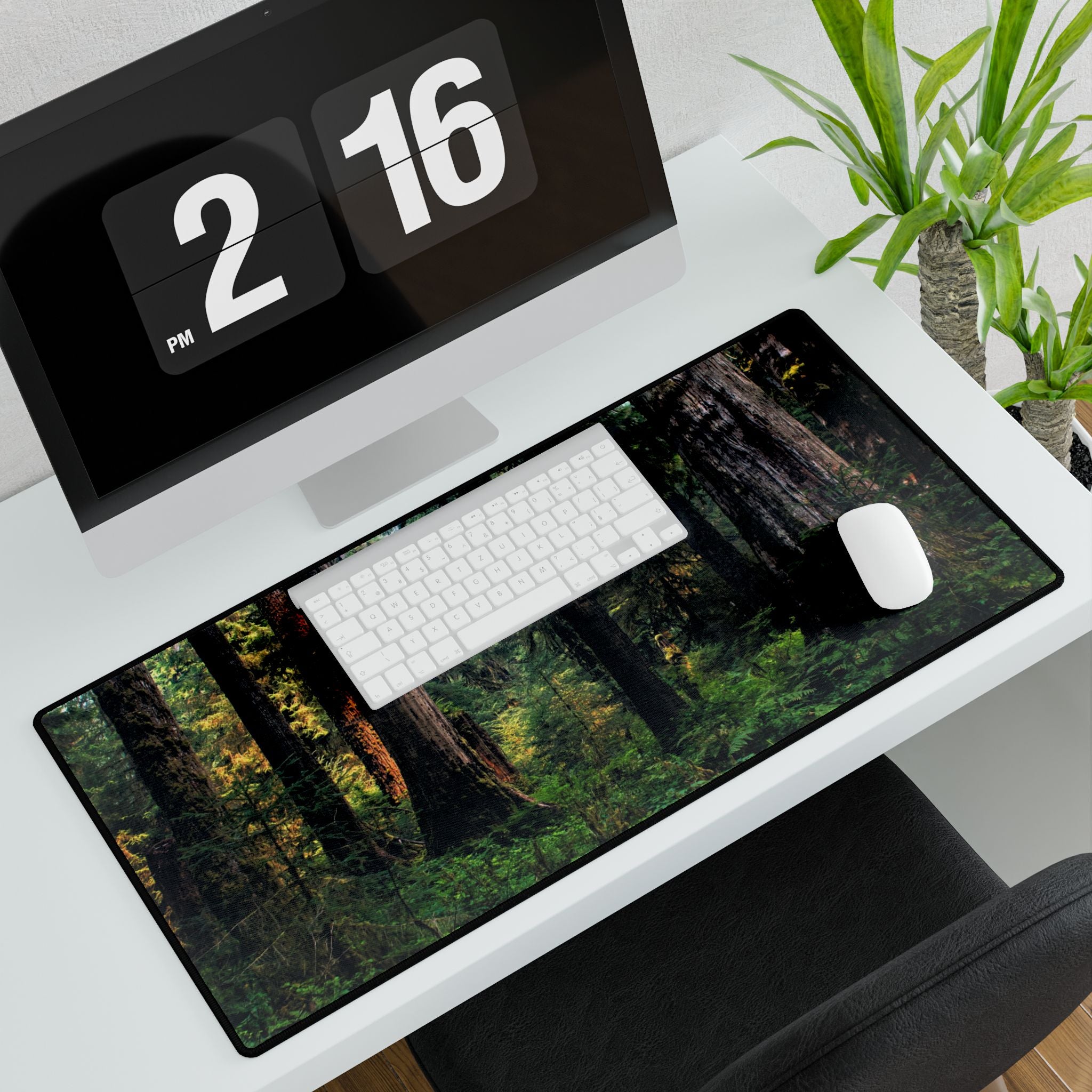 Forest Canopy Desk Mat — Large Nature Mouse Pad for Home Office
