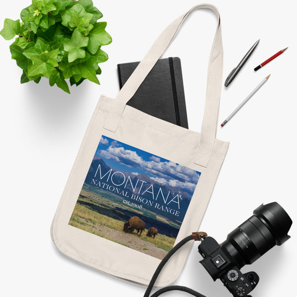 Montana National Bison Range Organic Canvas Tote Bag