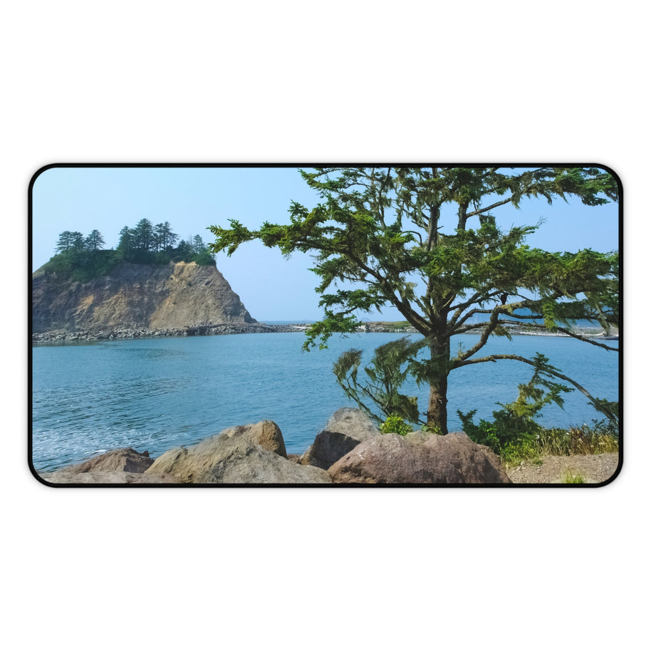 LaPush Washington Coastal Desk Mat - Pacific Northwest Ocean Mouse Pad - Extended Nature Keyboard Mat - Scenic Beach Workspace Decor