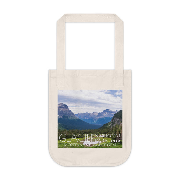Glacier National Park Organic Canvas Tote Bag