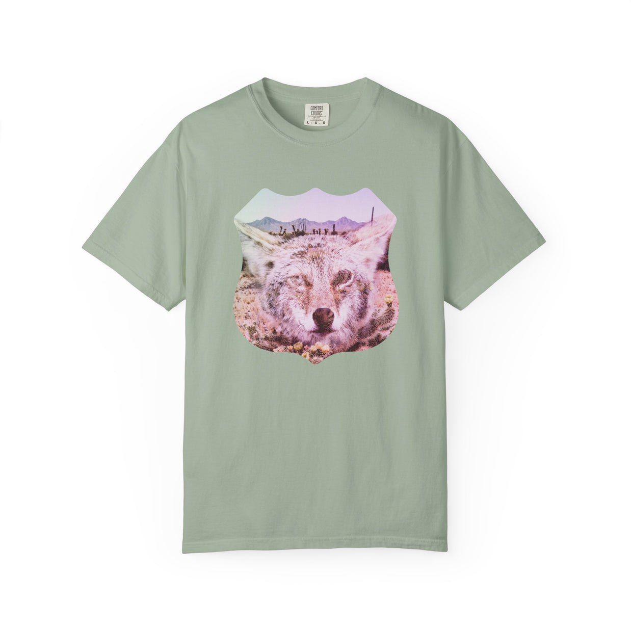 Route 66 Desert Coyote T-Shirt | Southwestern Wildlife Graphic Tee, Unisex