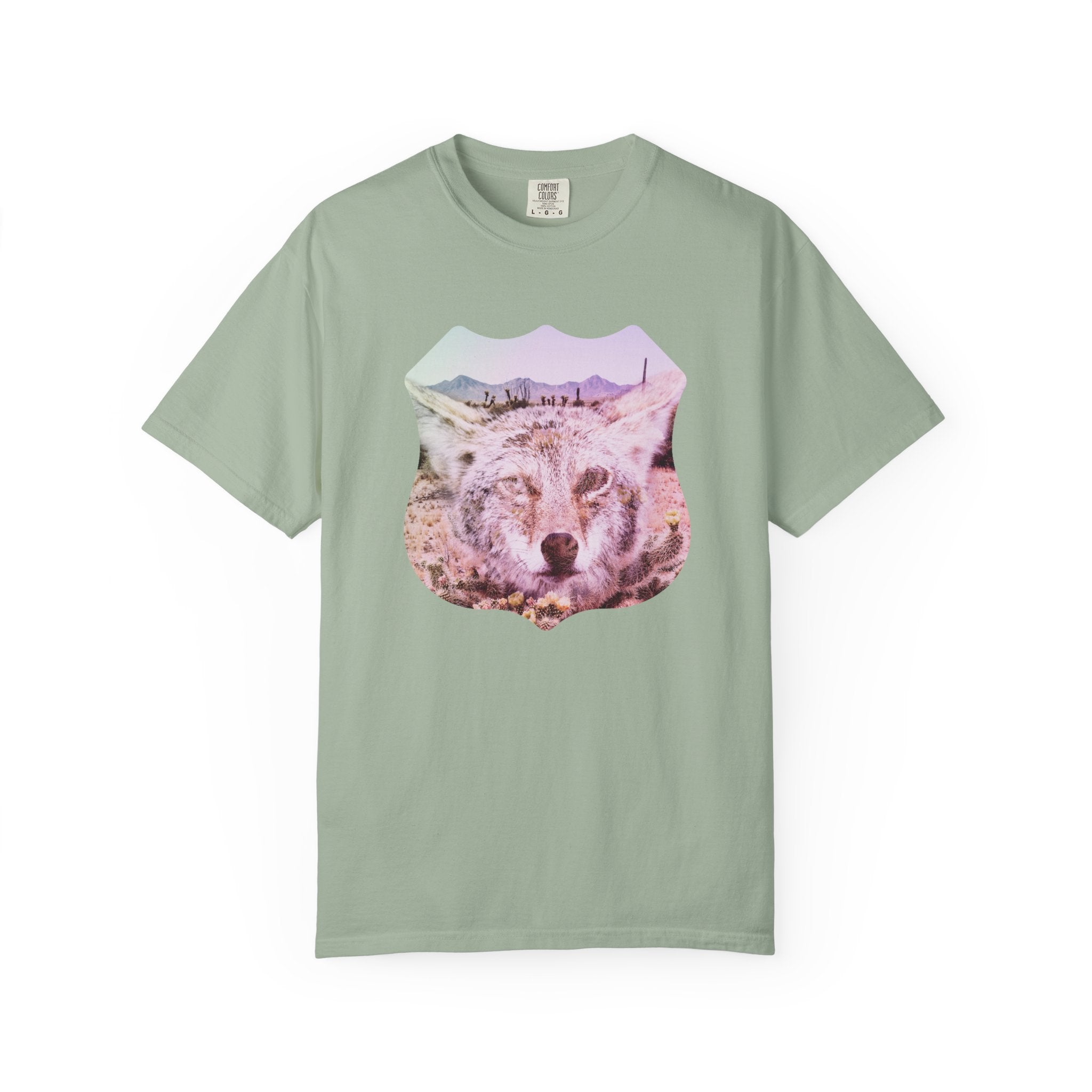 Route 66 Desert Coyote T-Shirt | Southwestern Wildlife Graphic Tee, Unisex