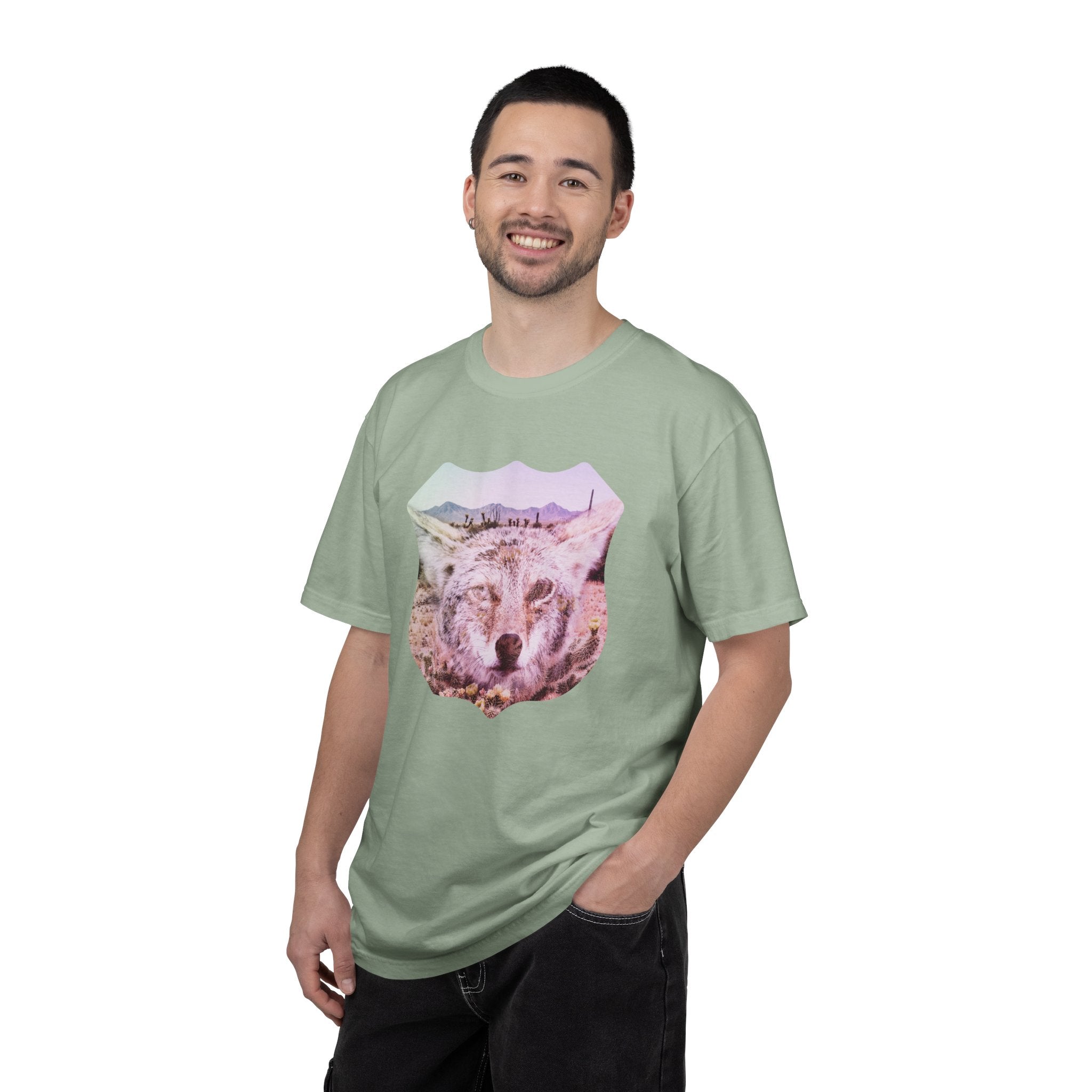 Route 66 Desert Coyote T-Shirt | Southwestern Wildlife Graphic Tee, Unisex