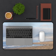 Haystack Rock Desk Mat - Oregon Coast Cannon Beach Mouse Pad - Extended Nature Keyboard Mat - Coastal Scenic Workspace Decor