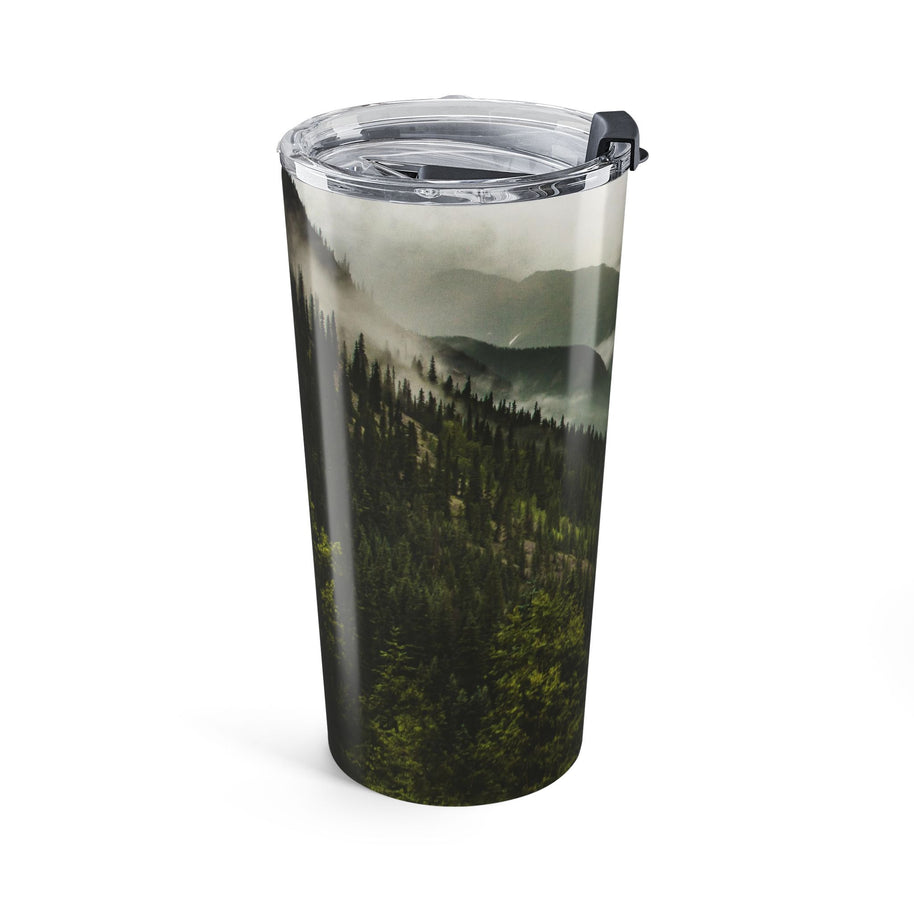 Misty Mountain Valley Forest Travel Mug 20oz | Scenic Nature Landscape Travel Cup