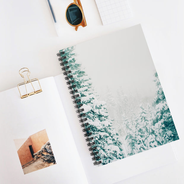 Winter Forest Snowstorm Spiral Notebook - Ruled Line
