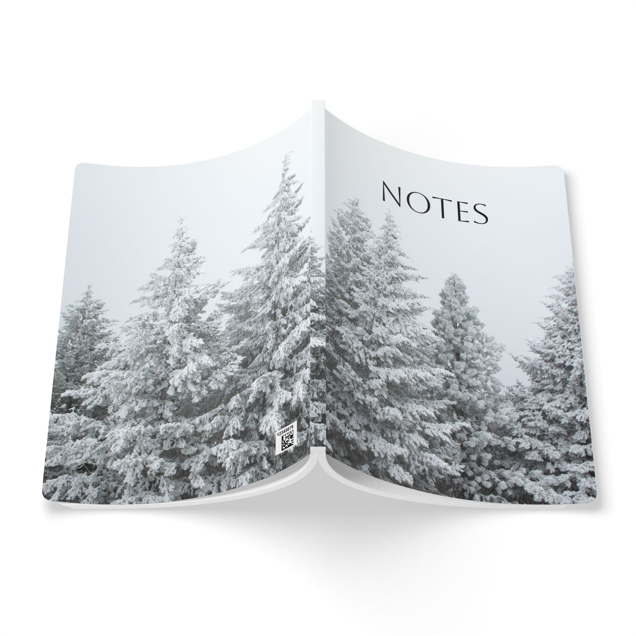 Winter Storm Pine Trees Softcover Notebook - 100 Pages