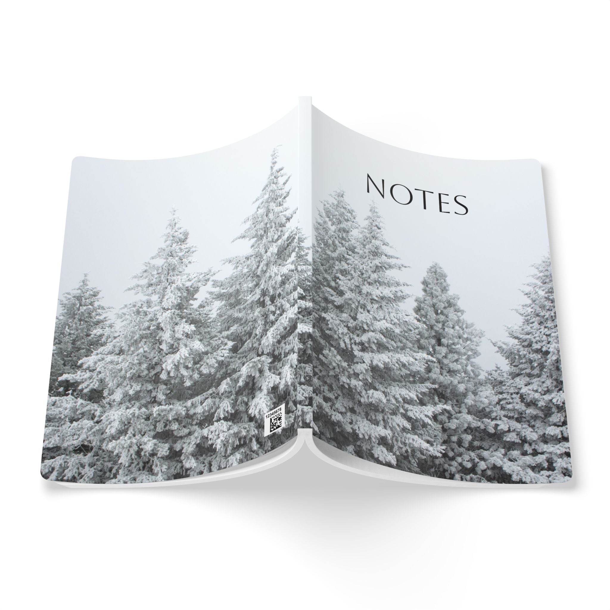 Winter Storm Pine Trees Softcover Notebook - 100 Pages