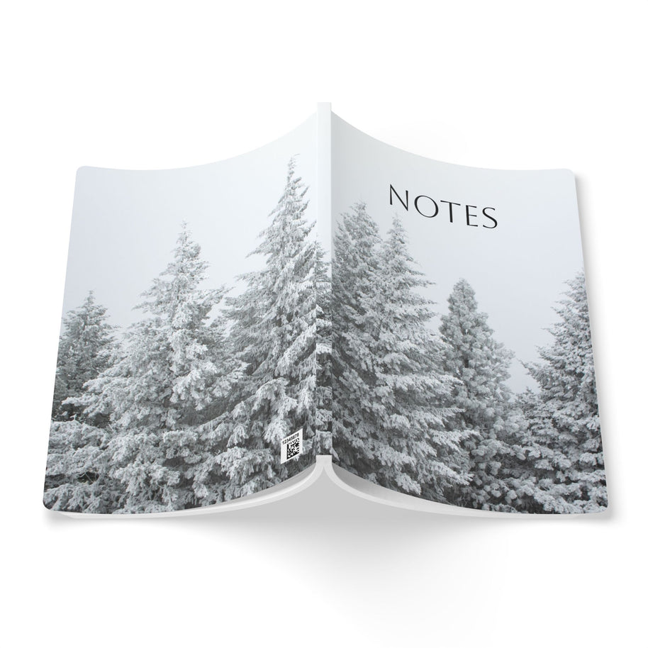 Winter Storm Pine Trees Softcover Notebook - 100 Pages